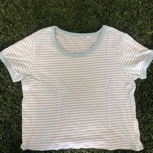 PS Basics by Pacsun Stripped Blue Top